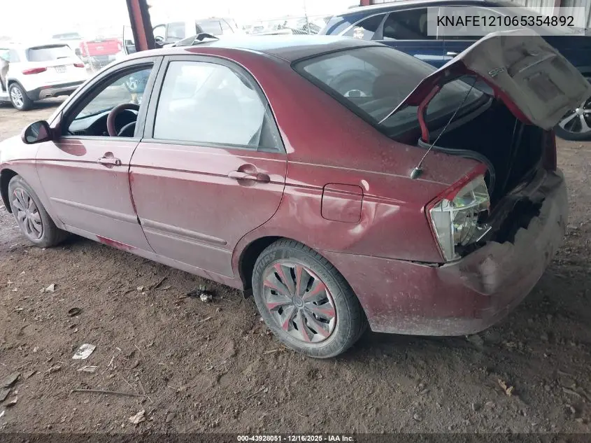 KNAFE121065354892 2006 Kia Spectra Ex/Lx/Sx