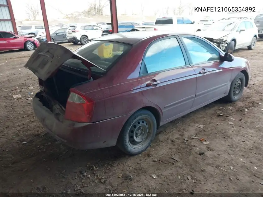 KNAFE121065354892 2006 Kia Spectra Ex/Lx/Sx