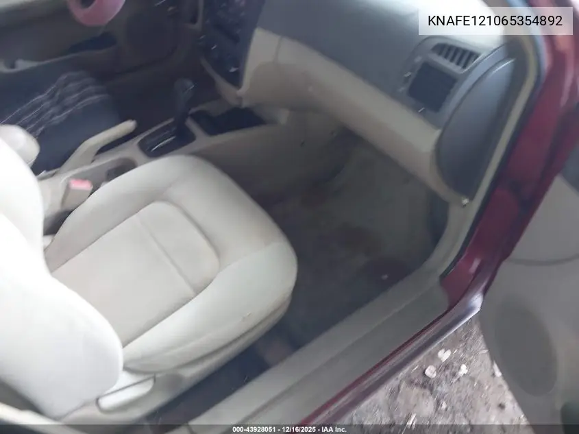 KNAFE121065354892 2006 Kia Spectra Ex/Lx/Sx