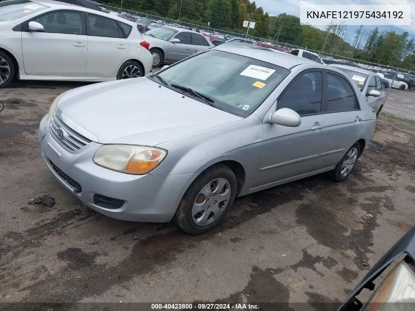 KNAFE121975434192 2007 Kia Spectra Lx