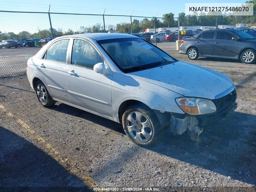 KNAFE121275486070 2007 Kia Spectra Ex