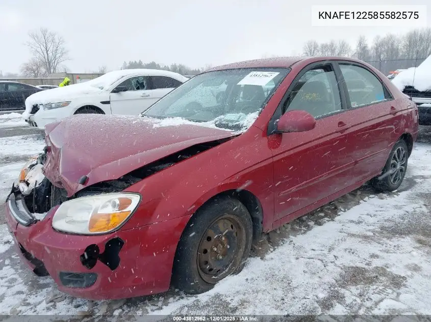KNAFE122585582575 2008 Kia Spectra Ex