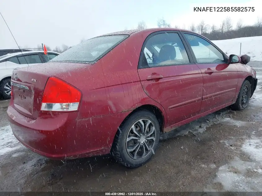 KNAFE122585582575 2008 Kia Spectra Ex