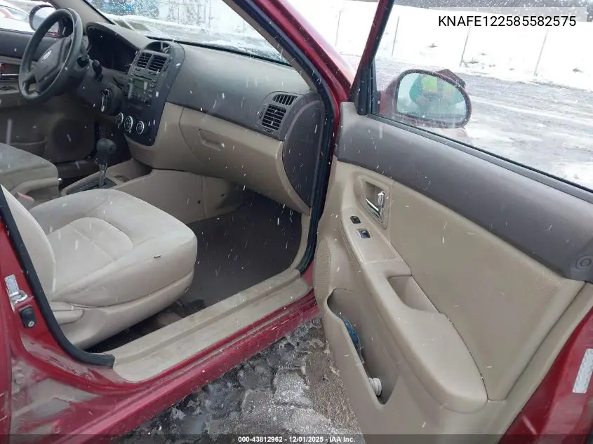 KNAFE122585582575 2008 Kia Spectra Ex