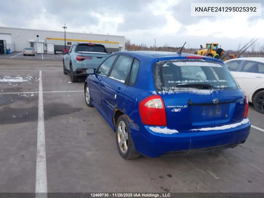 KNAFE241295025392 2009 Kia Spectra Sx