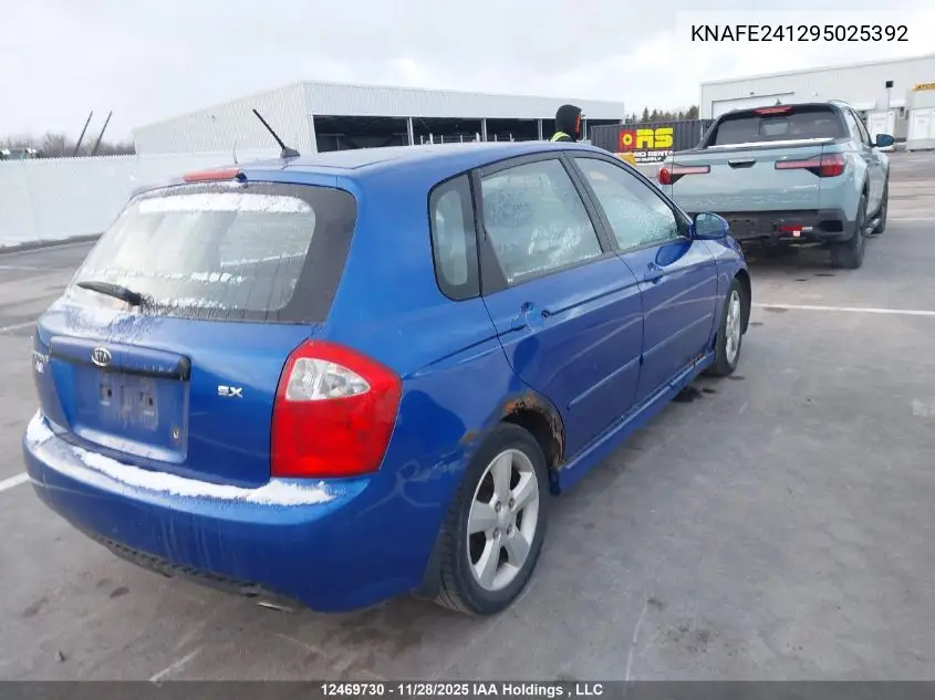 KNAFE241295025392 2009 Kia Spectra Sx