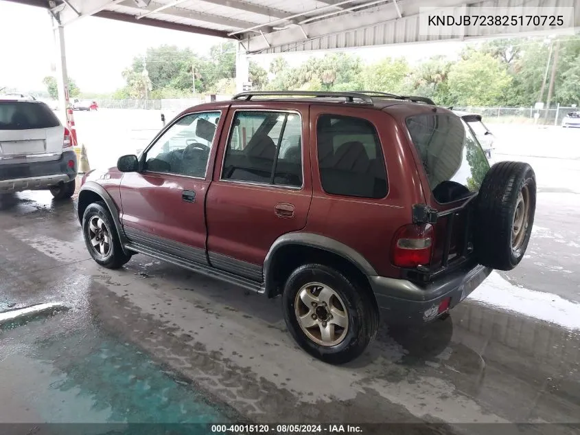 KNDJB723825170725 2002 Kia Sportage