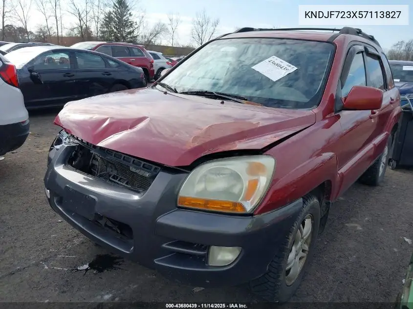 KNDJF723X57113827 2005 Kia Sportage Ex V6/Lx V6