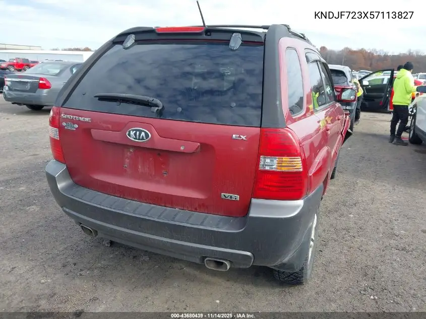 KNDJF723X57113827 2005 Kia Sportage Ex V6/Lx V6