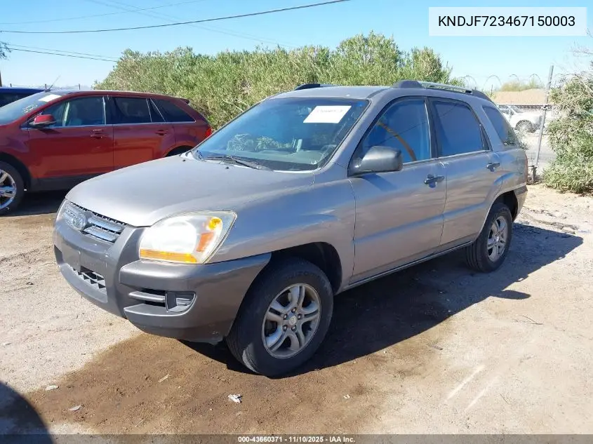 KNDJF723467150003 2006 Kia Sportage Ex V6/Lx V6
