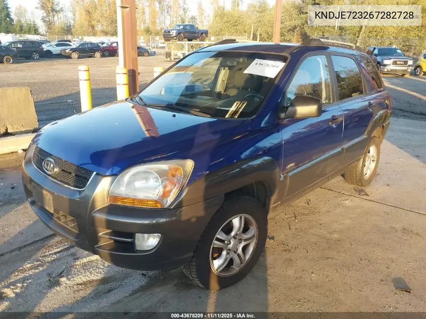 KNDJE723267282728 2006 Kia Sportage Ex V6/Lx V6