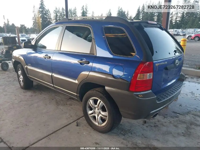 KNDJE723267282728 2006 Kia Sportage Ex V6/Lx V6