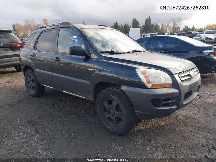 KNDJF724267262310 2006 Kia Sportage Lx
