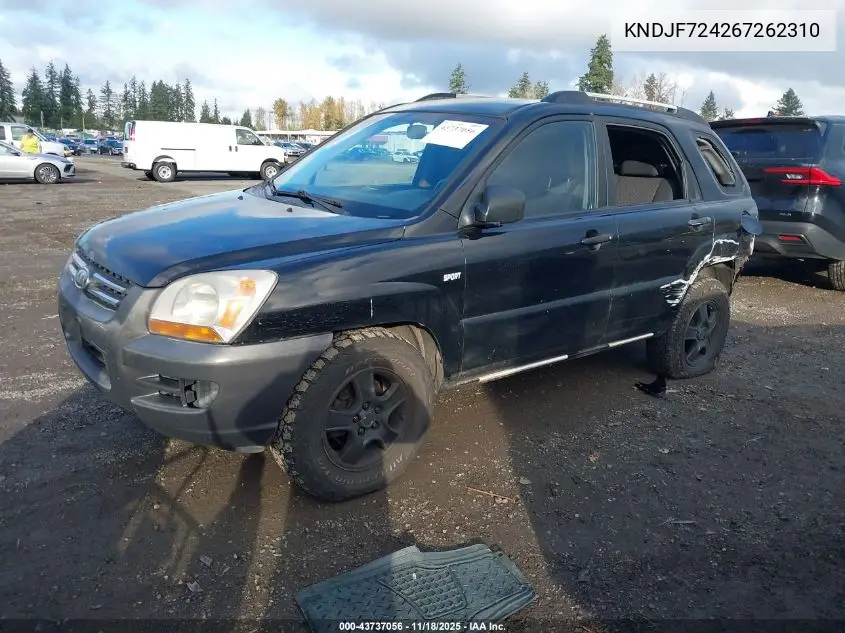KNDJF724267262310 2006 Kia Sportage Lx