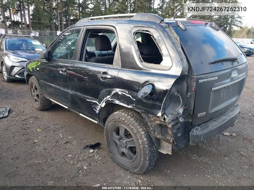 KNDJF724267262310 2006 Kia Sportage Lx