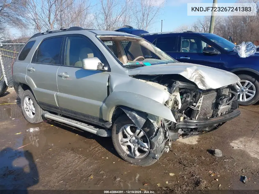 KNDJF723267241383 2006 Kia Sportage Ex V6/Lx V6