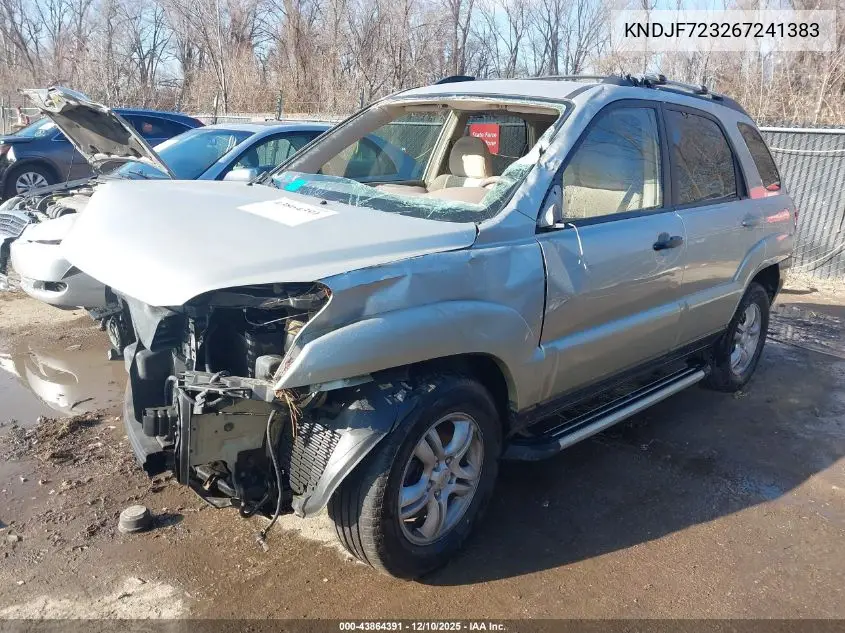 KNDJF723267241383 2006 Kia Sportage Ex V6/Lx V6
