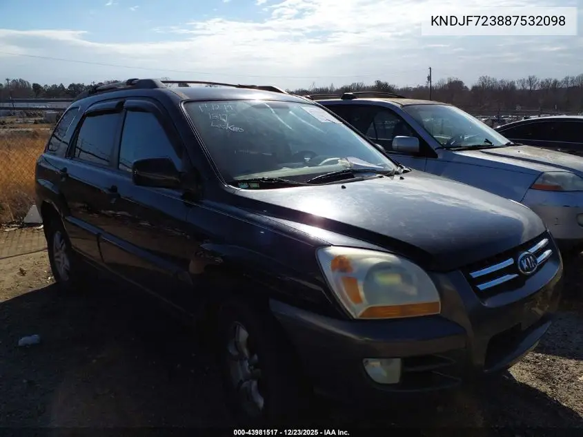 KNDJF723887532098 2008 Kia Sportage Ex V6