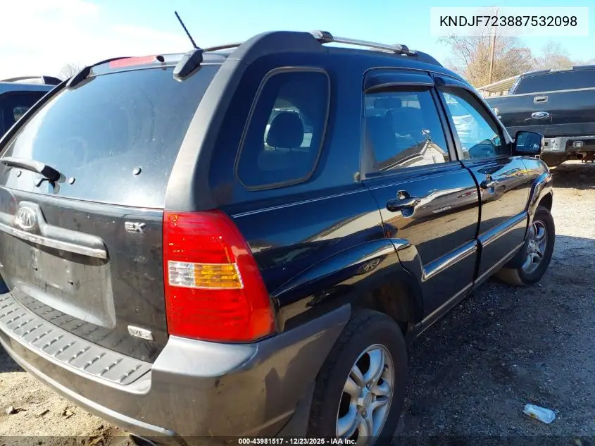 KNDJF723887532098 2008 Kia Sportage Ex V6