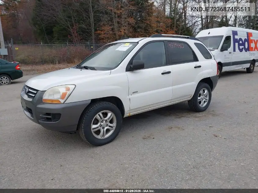 KNDJE723687455511 2008 Kia Sportage Lx V6