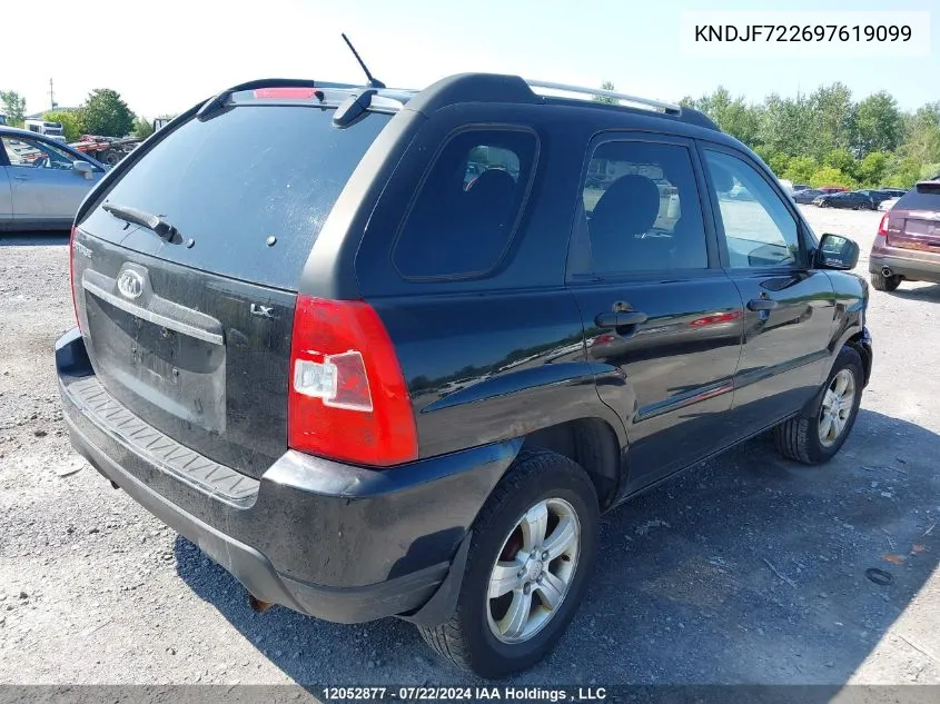 2009 Kia Sportage VIN: KNDJF722697619099 Lot: 12052877