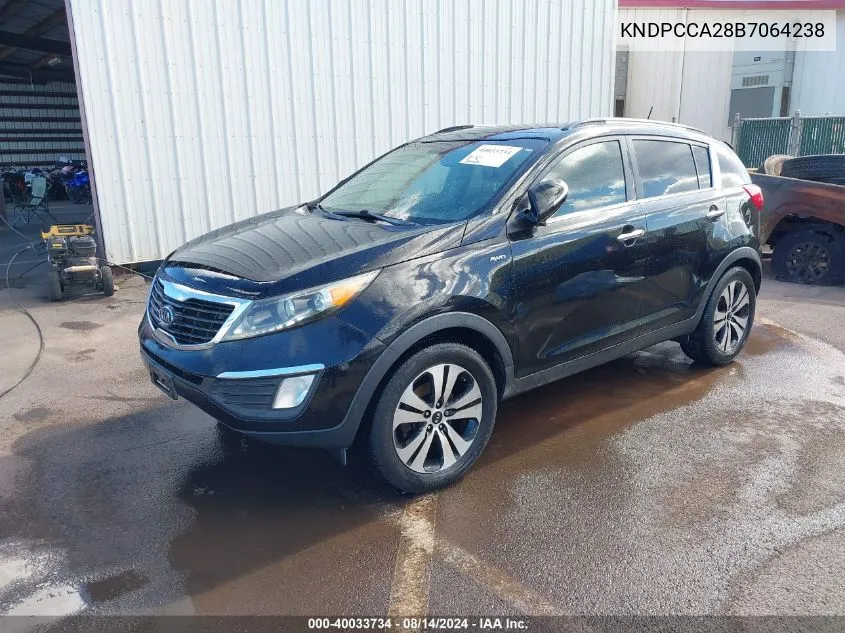 2011 Kia Sportage Ex VIN: KNDPCCA28B7064238 Lot: 40033734