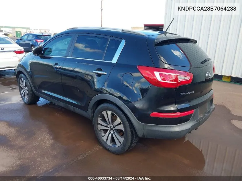 2011 Kia Sportage Ex VIN: KNDPCCA28B7064238 Lot: 40033734