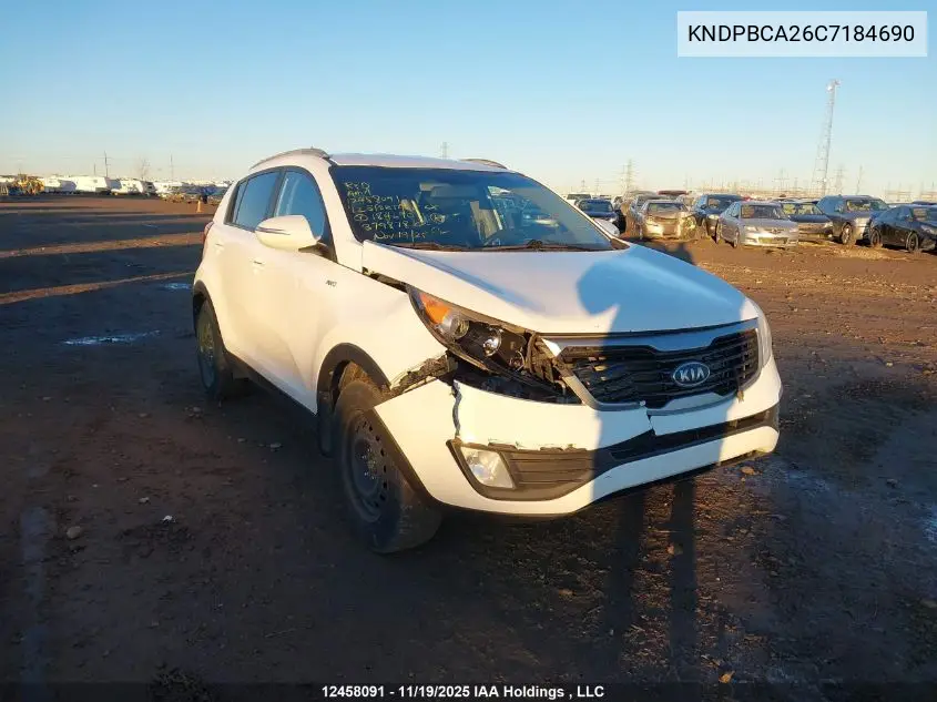 KNDPBCA26C7184690 2012 Kia Sportage Lx
