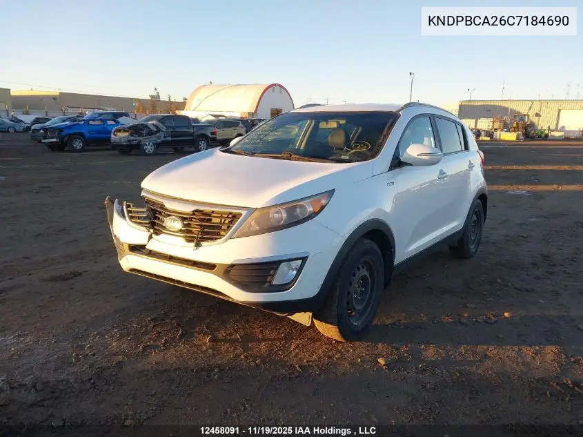 KNDPBCA26C7184690 2012 Kia Sportage Lx