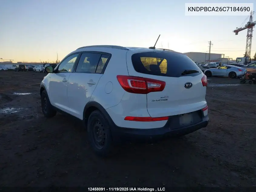KNDPBCA26C7184690 2012 Kia Sportage Lx