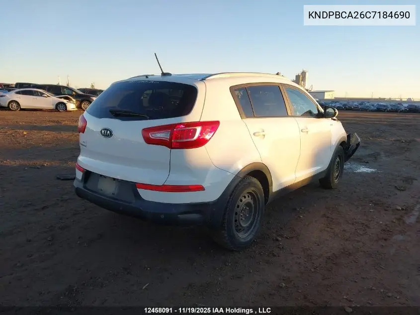 KNDPBCA26C7184690 2012 Kia Sportage Lx