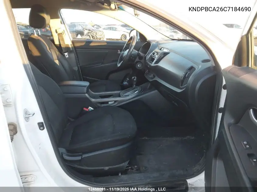 KNDPBCA26C7184690 2012 Kia Sportage Lx