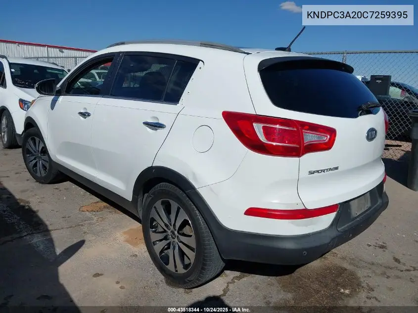 KNDPC3A20C7259395 2012 Kia Sportage Ex
