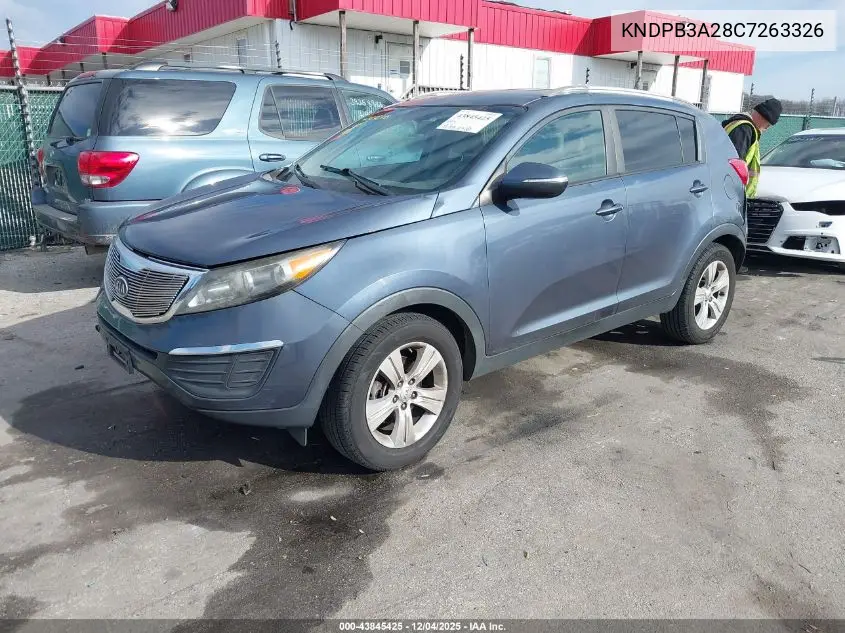 KNDPB3A28C7263326 2012 Kia Sportage Lx