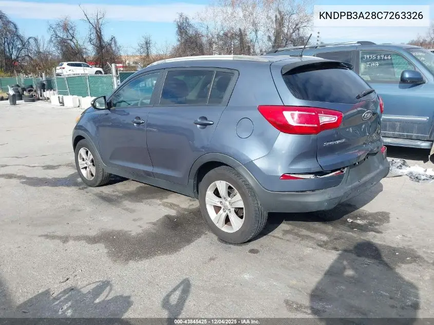 KNDPB3A28C7263326 2012 Kia Sportage Lx