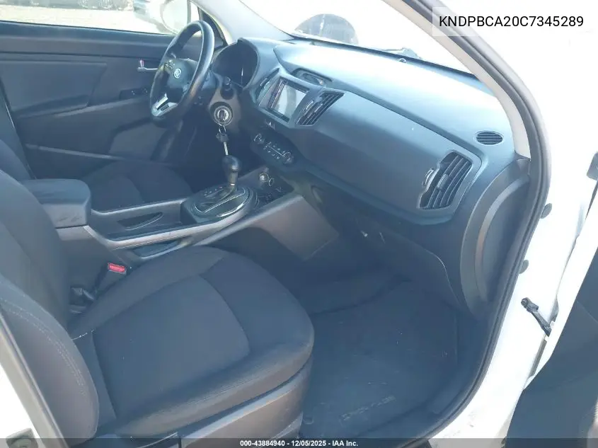 KNDPBCA20C7345289 2012 Kia Sportage Lx