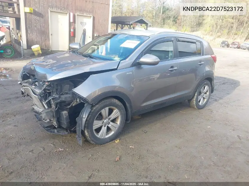 KNDPBCA22D7523172 2013 Kia Sportage Lx