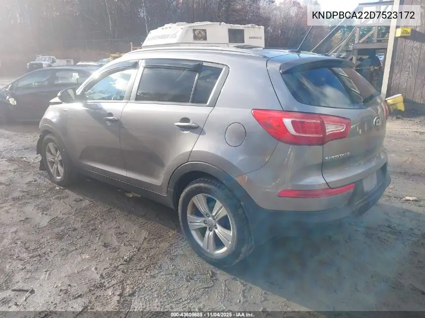 KNDPBCA22D7523172 2013 Kia Sportage Lx