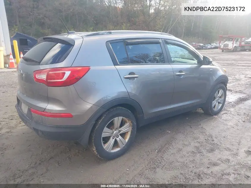 KNDPBCA22D7523172 2013 Kia Sportage Lx