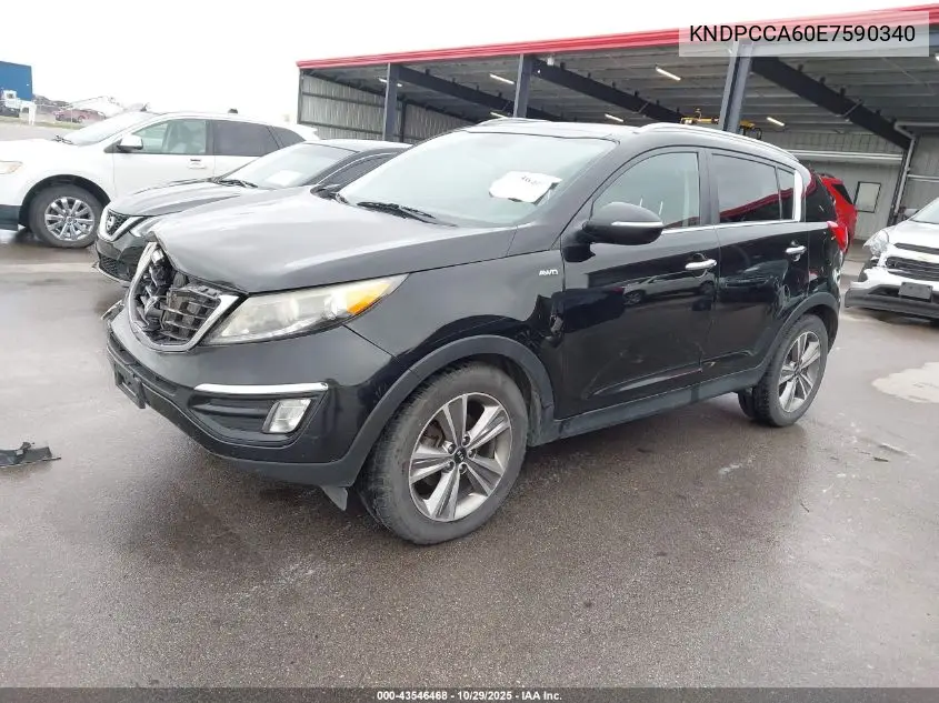 KNDPCCA60E7590340 2014 Kia Sportage Sx
