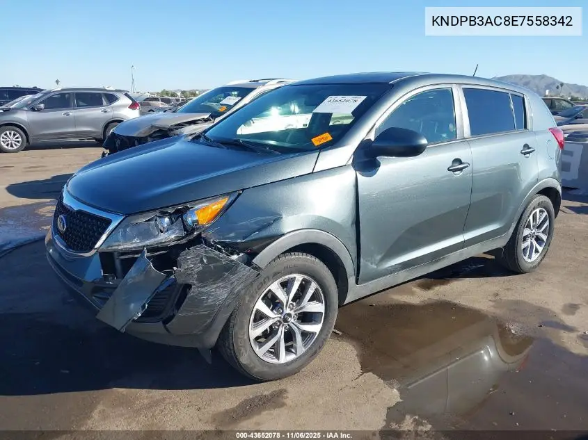 KNDPB3AC8E7558342 2014 Kia Sportage Lx