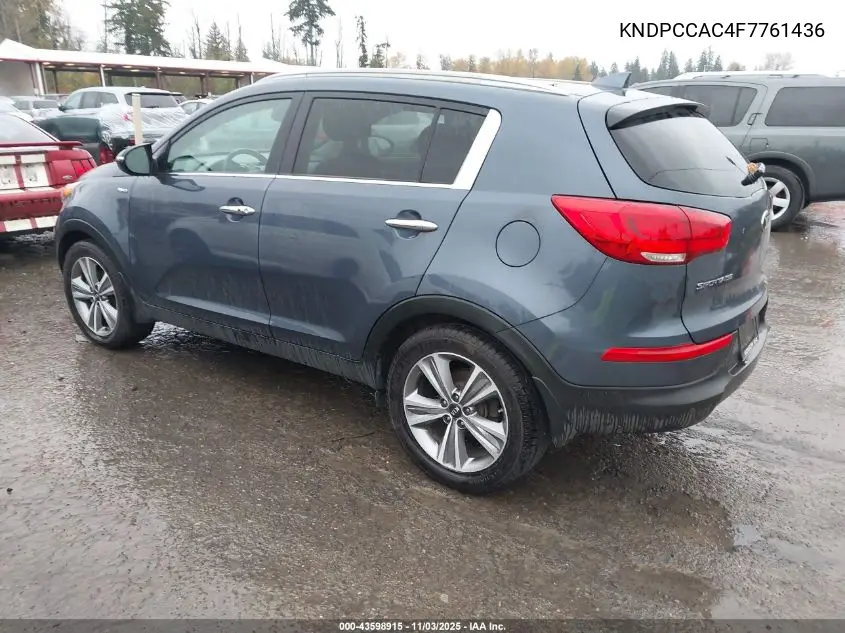 KNDPCCAC4F7761436 2015 Kia Sportage Ex