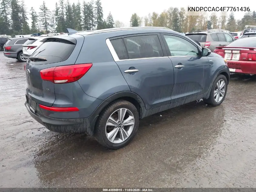 KNDPCCAC4F7761436 2015 Kia Sportage Ex