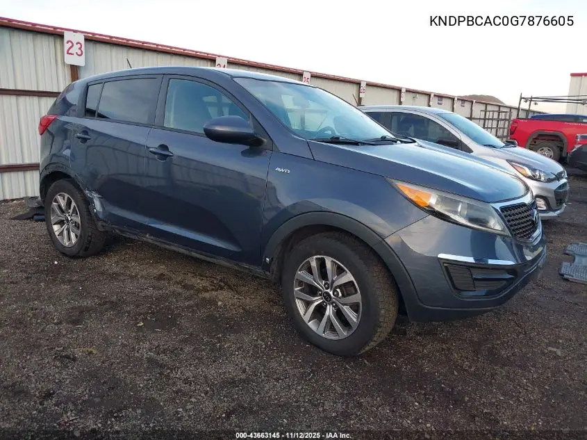 KNDPBCAC0G7876605 2016 Kia Sportage Lx