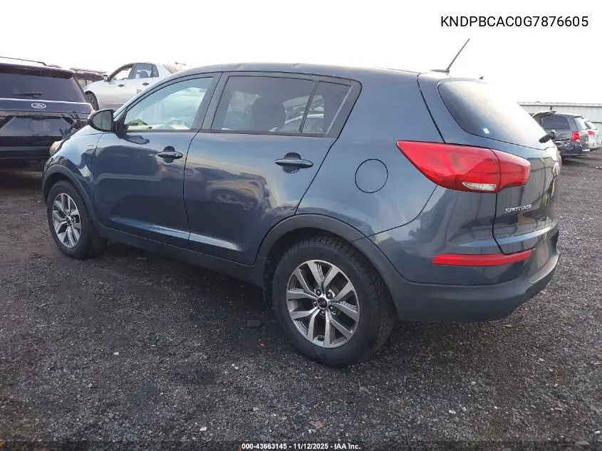 KNDPBCAC0G7876605 2016 Kia Sportage Lx