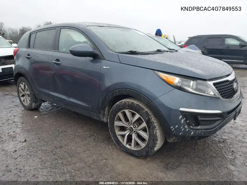 KNDPBCAC4G7849553 2016 Kia Sportage Lx