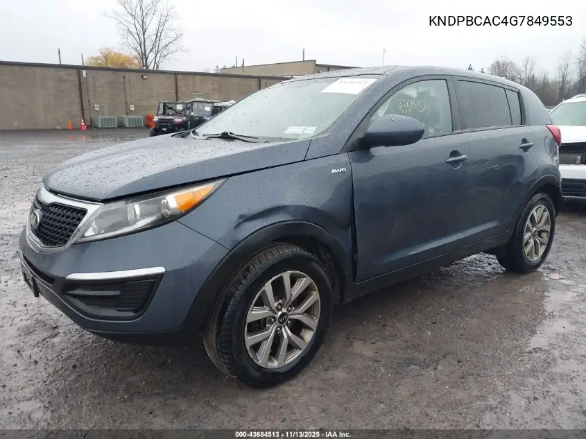KNDPBCAC4G7849553 2016 Kia Sportage Lx