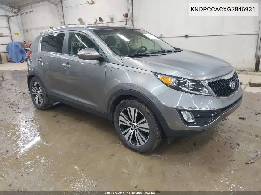 KNDPCCACXG7846931 2016 Kia Sportage Ex