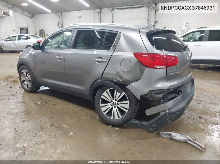 KNDPCCACXG7846931 2016 Kia Sportage Ex