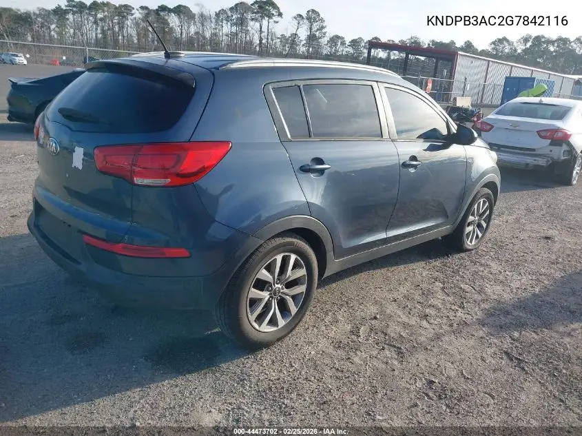 KNDPB3AC2G7842116 2016 Kia Sportage Lx